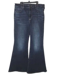 Jeans svasati American Eagle super high rise con elastico Next Level taglia 14 32W - Foto 1 di 6