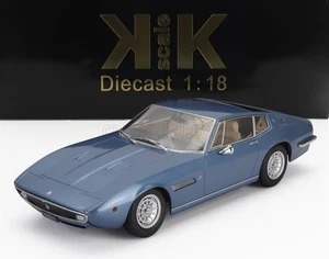 MODELLINO AUTO STATICO KK MASERATI GHIBLI COUPE 1969 BLU MODELLISMO SCALA 1/18 - Foto 1 di 6