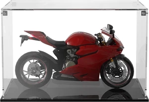 Vetrina in Acrilico Trasparente Con Base Nera, Assemblea Protezione Antipolvere  - Foto 1 di 12