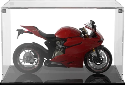 Vetrina in Acrilico Trasparente Con Base Nera, Assemblea Protezione Antipolvere  - Immagine 1 di 4