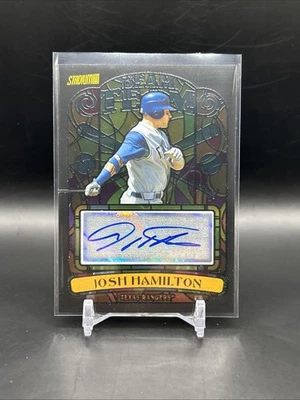 2008 Topps Stadium Club Beam Team Josh Hamilton BTA-JH vitral automático A46 Foto 1 de 2