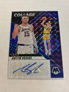 2024-25 PANINI MOSAICO AUSTIN REAVES 12/35 COLLAGE AZUL PRIZM AUTO LAKERS SP - Imagen 1 de 2
