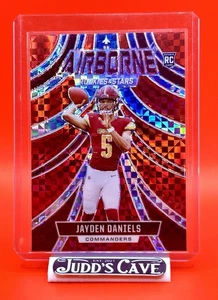 🚨2024 Panini Rookies & Stars Airborne RC JAYDEN DANIELS Red Plaid Prizm A-JDS🏈 - Picture 1 of 2