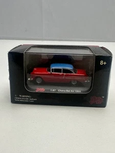 MALIBU 1955 Chevrolet Chevy Bel Air Diecast HO 1:87 SCALE Red Blue High Speed - Picture 1 of 4