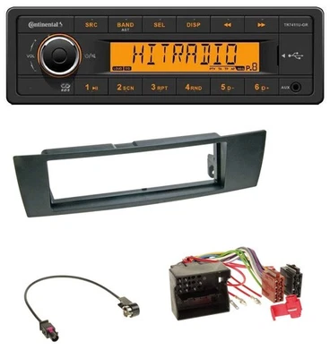 Continental 1DIN USB AUX MP3 Autoradio für BMW 1er E87 3er E90-3 X1 E84 Z4 E89 - Bild 1 von 4