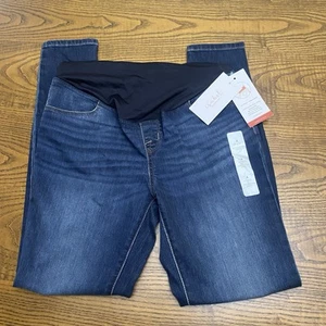 Ingrid & Isabel Women's Over the Belly Dark Blue Skinny Maternity Jeans Size 4 - Picture 1 of 13