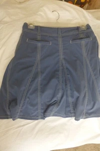 Falda deportiva Athleta Whatever Flare falda corta para mujer talla 10 elástica azul/gris - Imagen 1 de 3