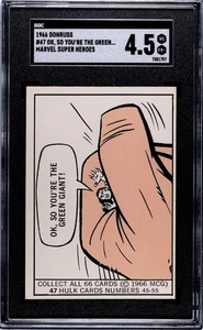 1966 Donruss Marvel Super Heroes #47 UNGLAUBLICHER HULK So bist du der grüne Riese - Bild 1 von 2