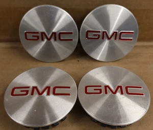 OEM Used Set of GMC Canyon Acadia Center Caps Machined w Raised Letters 9595010 - Picture 1 of 8