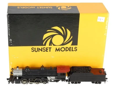 Sunset Models 2-8-2 HO Scale Brass USRA Heavy Steam Locomotive & Tender - Custom - Image 1 of 4