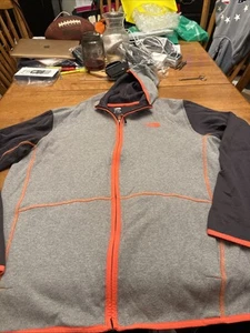 The North Face Flash Dry Full Zip Hoodie Size XL Gray W/ Orange Trim - Picture 1 of 10