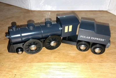 Vintage Brio Ferroviário de Madeira Polar Express 32501 Motor de Trem com Tender - Imagem 1 de 4