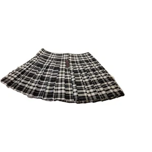No Boundaries Black White Check Pleated Skirt Light Academia Sz Xxl (13) Juniors - Picture 1 of 9
