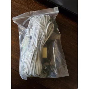 Phone Extension Cord 98ft Telephone Cable w/ Coupler /Clip Holders / RJ11 Plug - Picture 1 of 6