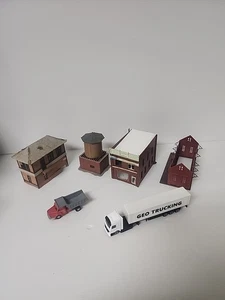 Vintage HO Scale Buildings Lot Some Repairs Needed Train Layout Diorama LOOK - Picture 1 of 11