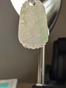 ANTIQUE  IMPERIAL JADE CARVED AT MINE SCARCE APPLE JADE LINK SILVER CHAIN QING - Bild 1 von 24