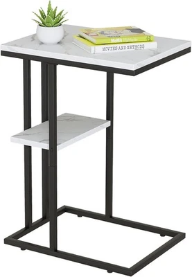 Table dappoint en forme de C, table dappoint, table basse, petite table, cana... - Photo 1/4