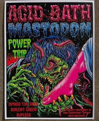 Acid Bath Kiefer UNO Lakefront Arena New Orleans November 15th 2025 Poster