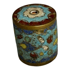 Antique Japanese Cloisonne Large Cylinder Bead - Picture 1 of 16