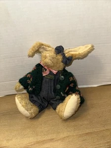 Vintage Boyds Bears Emily Rabbit 9 Zoll Plüsch Overall Pullover Frühling Bailey & Frien - Bild 1 von 7