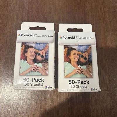 Polaroid 2x3" Premium Zink Paper - 50 Pack (50 Sheets) LOT OF 2 BRAND NEW - Image 1 of 2