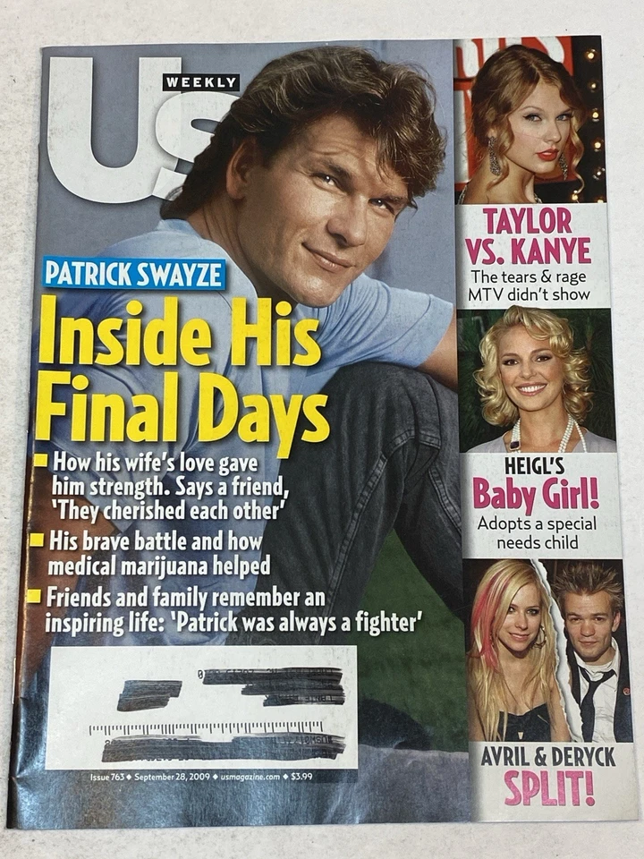 US Weekly Magazine Sep 28 2009 Patrick Swayze Katherine Heigl Avril Lavigne West - Image 1 of 1