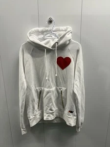 Aviator Nation Pullover weiß Sweatshirt Hoodie Herzstich Gr. L - Bild 1 von 4