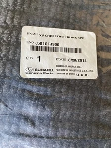 Subaru OEM Crosstrek Carpet Floor Mats J501SFJ900, Black, New Sealed - Foto 1 di 6
