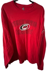 NHL Carolina Hurricanes Hockey Farbe Rot Erwachsene Größe 3XL Langarmshirt - Bild 1 von 4
