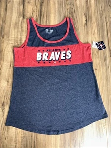 Camisa para mujer Atlanta Braves manga corta azul/rojo grande mercancía genuina - Imagen 1 de 9