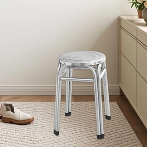 Stacking Stool Nonslip Noise Reduction Metal Stool for Indoor Outdoor Garden - Picture 1 of 7