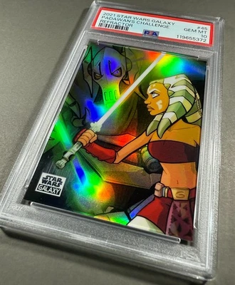 (PSA 10) 2021 Star Wars Galaxy #45, “A Padawan's Challenge” Refractor - Image 1 of 3