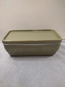 LONGABERGER TRADIZIONE TESSUTA Piatto con coperchio Salvia 4" x 8" RETTANGOLARE #3222860 - Foto 1 di 24