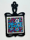 Vintage Japan ‘Peace’ Flower Power Kitchen Tile Trivet Wall Hang 60s 70s Decor