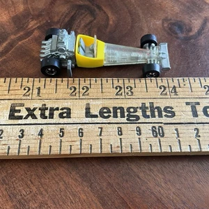 HOT WHEELS VTG 1:64 HTF 1976 ODD ROD DRAGSTER YELLOW FLAMES BLACKWALL BW HK - Picture 1 of 4