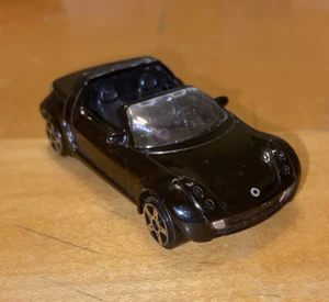 Vintage Maisto SMART CAR ROADSTER Black 1:64 Convertible Car Rare Original Old + - Picture 1 of 7