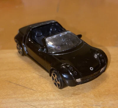 Vintage Maisto SMART CAR ROADSTER Black 1:64 Convertible Car Rare Original Old + - Image 1 of 4