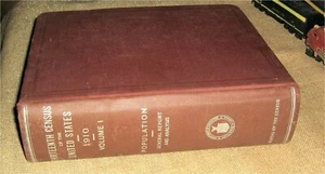 1913 Dreizehnte Volkszählung der Vereinigten Staaten, 1910, Original, 1369 Seiten, sehr selten - Bild 1 von 12