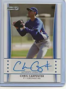 2010 Razor Rookie Retro Prospect Autographs Chris Carpenter #CC2 - Cubs - Picture 1 of 2