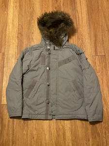 Vintage Military Jacket Parka N2B Parka Scuba Hood Alpha Industries Fur XL N-2B - Picture 1 of 11