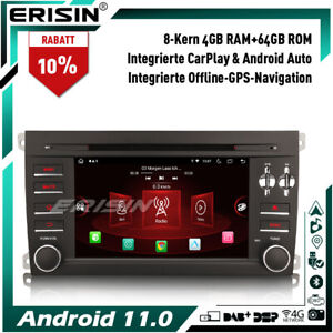 8-Kern Android 11 Autoradio GPS Navi for Porsche Cayenne CarPlay DAB+ WiFi CD BT