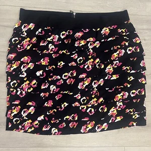Alfani floral pencil cut knee length skirt with ruffled layers 22W Stretch Band - Picture 1 of 5