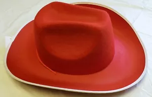 ROTER FILZ COWBOYHUT KOSTÜMZUBEHÖR (1) ~ Partyzubehör Gastgeschenke Kleidung Handwerk - Bild 1 von 1