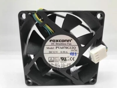 1 pcs FOXCONN fan PVA070G12Q DC12V 0.50A 7025 7cm 4wire PWM - Image 1 of 3