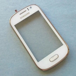 Samsung Galaxy Fame S6810 front digitizer touch screen+frame bezel White Genuine - Picture 1 of 3
