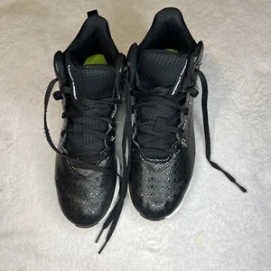 Under Armour Hammer Mid RM Football Cleats Kids 6Y Black and White 3021202-001 - Picture 1 of 5