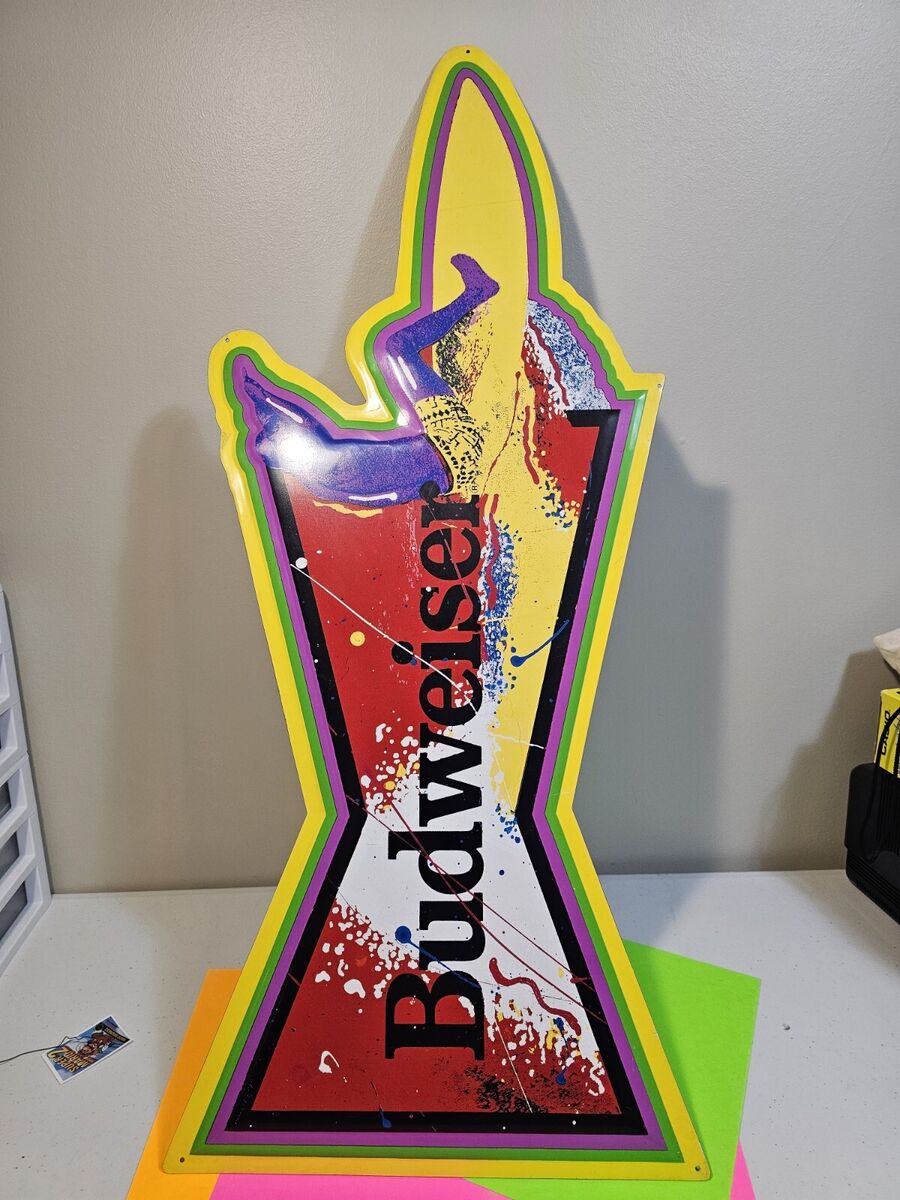 Beer Surfboard In Collectible Budweiser Signs & Tins for Beer Surfboard In Collectible Budweiser Signs & Tins for