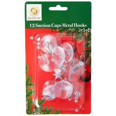 Heavy Duty Suction Hook Kitchen Bathroom Wall Sign Christmas Decoration 12p 33mm - Image 1 of 4