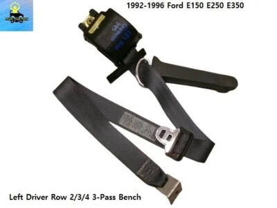 F3UZ-16611B68-M 92-96 Ford E150 trasero izquierdo segunda fila cinturón de seguridad retractor Foto 1 de 4