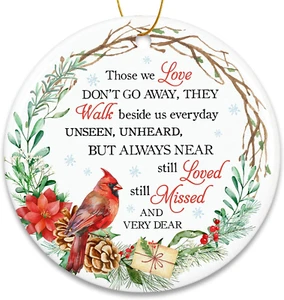 Cardinal Christmas Ornament - Memorial Christmas Ornament - Sympathy Gifts, Bere - Picture 1 of 12